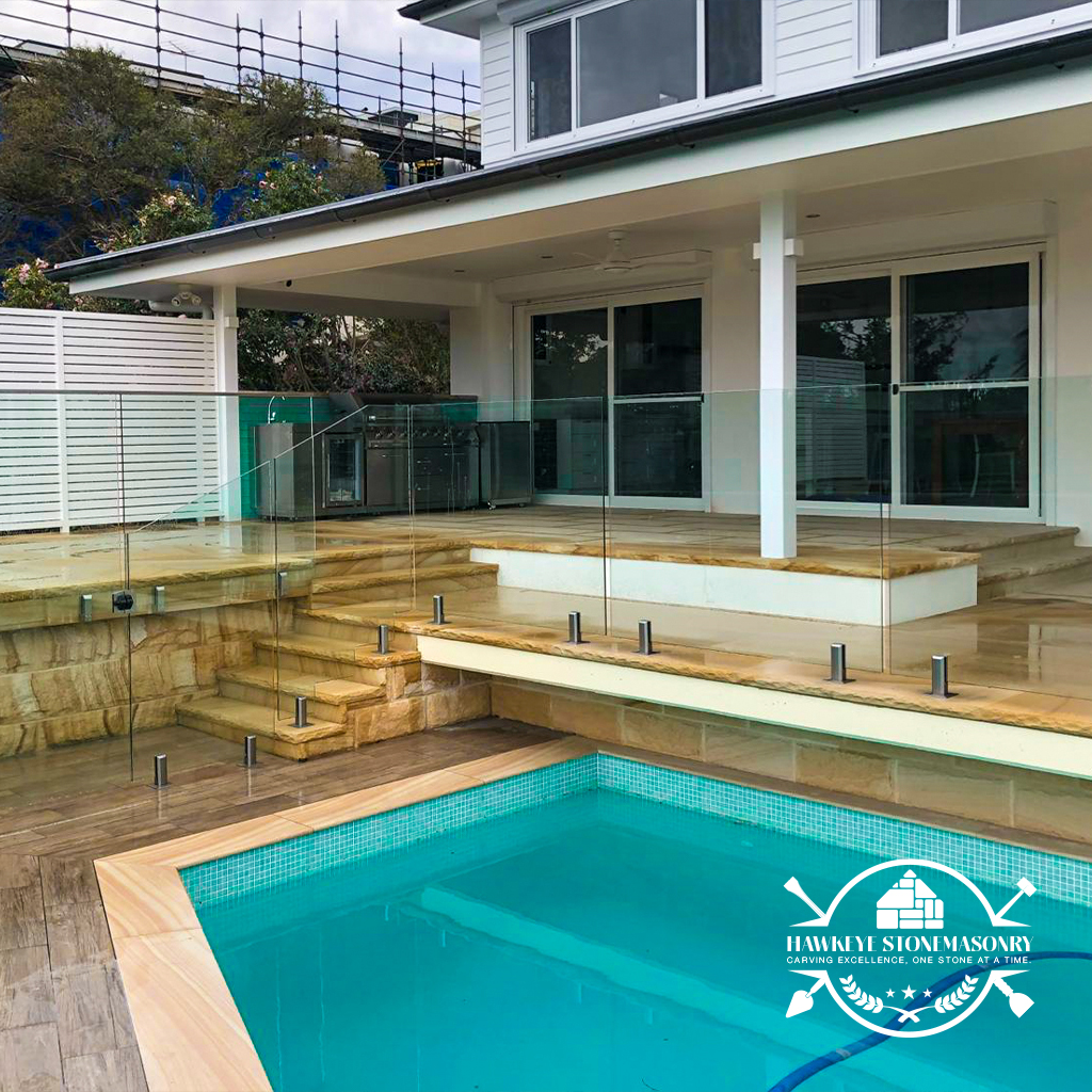  Pool Project by Hawkeye Stonemasonry 